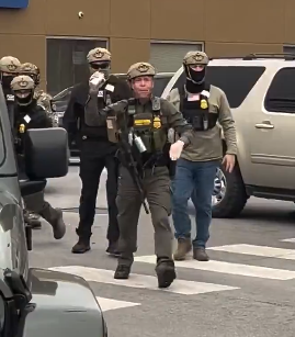 Greg Bovino &amp; Border Patrol fighting off attackers today in Chicago. Gunman open fires on Border Patrol.