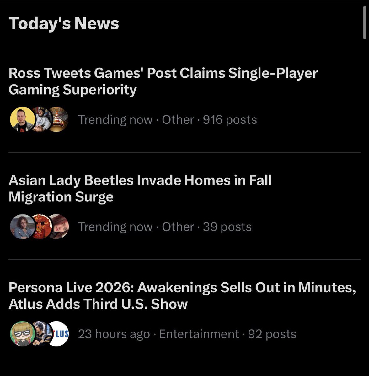 This is the greatest thing I’ve seen, logging into the app and <a href="/RossTweetsGames/">Ross Tweets Games</a> being highlighted as the “Top News” leading story 🤣