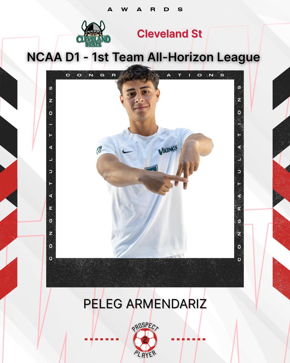 Prospect2Player's tweet image. Congratulations to our midfielder Peleg Armendariz on being named NCAA D1 1st Team All-Horizon League 🏅