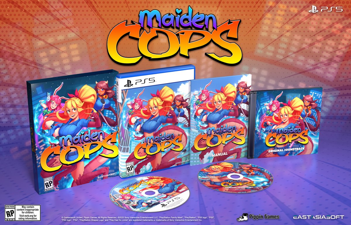 🎉 Exclusive Physical Edition Now Available!

<a href="/eastasiasoft/">eastasiasoft</a>  just launched Maiden Cops for PS5 in their new physical store! 

This deluxe box includes:

• Special Edition Packaging
• Printed Instruction Manual
• Original Soundtrack CD

🛒 Grab your collector's edition here: