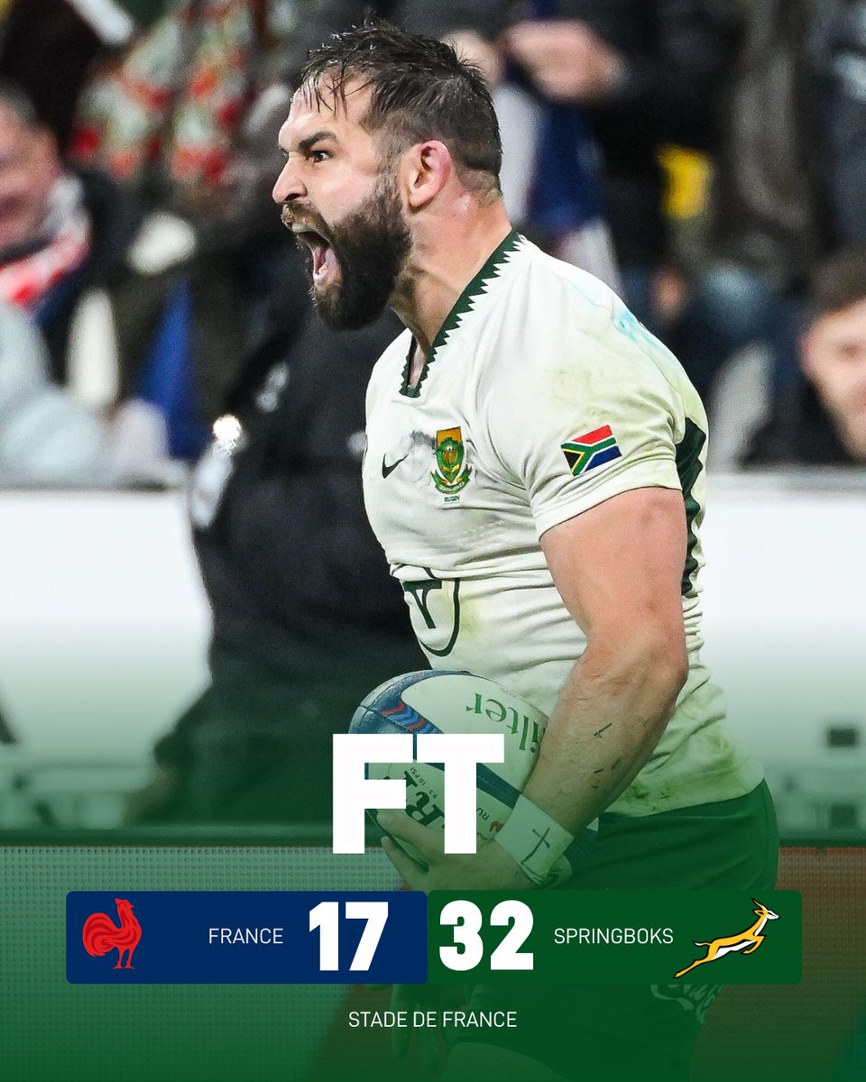 🇿🇦 14-MAN SPRINGBOKS BEAT FRANCE AGAIN!!
#FRAvRSA