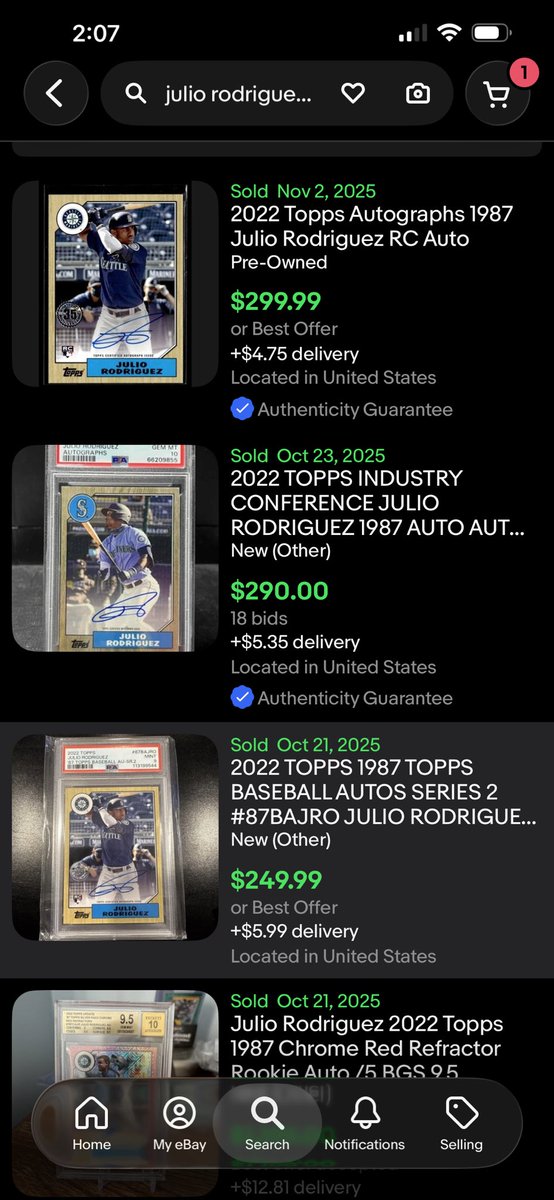 PB_JSingleton's tweet image. Last 2 sales $249-299. Take mine for $210 shipped 
@PlusCards @HobbyRetweet_