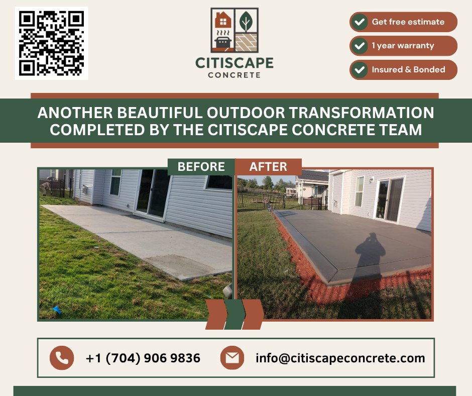 CitiscapeC's tweet photo. Concrete Patio Design Project by the Citiscape Concrete Team 🏗️

Built with precision, designed for elegance.

🌐 https://t.co/EP61c0ezb8

#CitiscapeConcrete #ConcretePatio #StampedConcrete #OutdoorLiving #HardscapeDesign #ConcreteCraftsmanship #NorthCarolina https://t.co/oB2ogopogF
