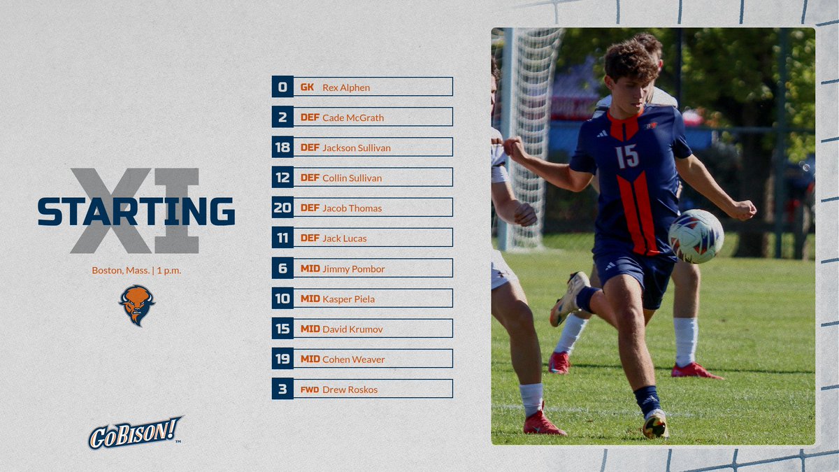 Starting XI! We kick off in 15 minutes! #rayBucknell🔶🔷🦬