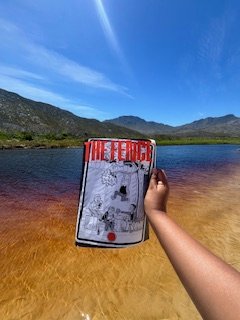 Thanks to Sadia N for this photo of Issue 25 at the Pringle Bay Lagoon in Sarf Uhfrika
