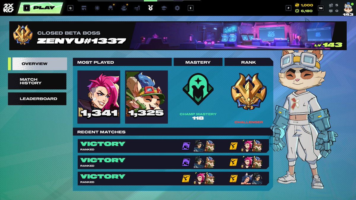 ItsZenyu's tweet photo. Managed to get #18 on leaderboard playing Vi Teemo freestyle

Takeaway:
- Vi doesn't gain much from super tag, but she is good at using slingshot tag
- Vi corner carry into Teemo oki is pretty good
- Teemo has best mix in the game
- Vi assists suck, back assist is just okay https://t.co/NZ2XCgdbqN