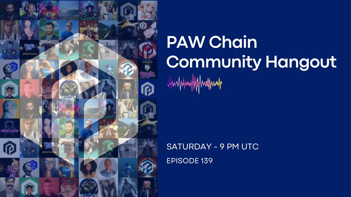 🎙️ PAW Chain Community Hangout #139
Another Saturday, another round with the PAW Family.

Join us today to talk about the ongoing updates to what’s next in our ecosystem.
Your voice, your questions, your community.

 💬👇

🖇 x.com/i/spaces/1lPJq…