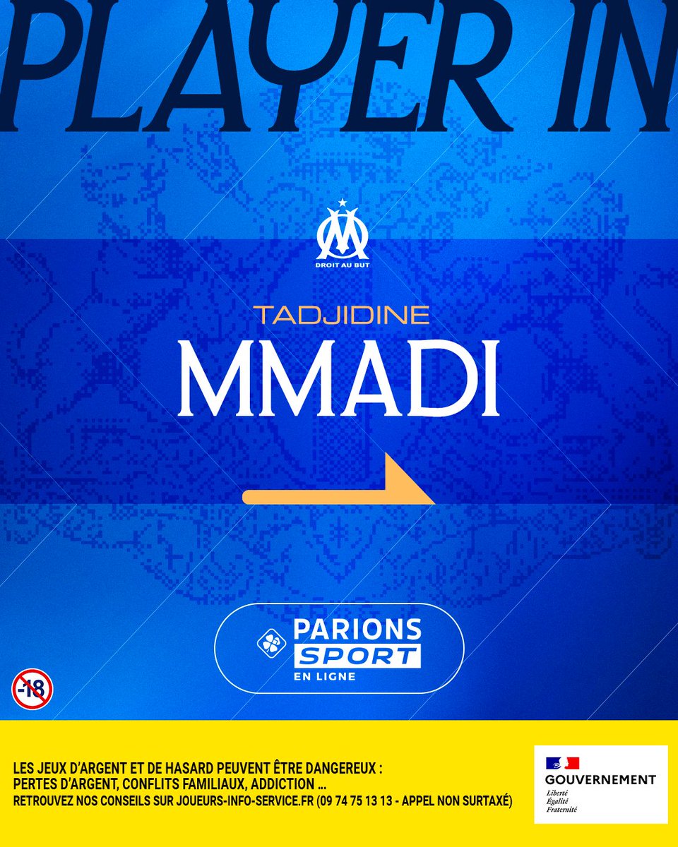 OM_Officiel's tweet photo. ⏱️ 87 | #OMSB29 3️⃣-0️⃣
🔃 Nouveaux changements pour l’OM 
➡️ 𝗧𝗮𝗱𝗷𝗶𝗱𝗶𝗻𝗲 𝗠𝗺𝗮𝗱𝗶 🇫🇷
⬅️ 𝗣𝗶𝗲𝗿𝗿𝗲-𝗘𝗺𝗲𝗿𝗶𝗰𝗸 𝗔𝘂𝗯𝗮𝗺𝗲𝘆𝗮𝗻𝗴 🇬🇦 https://t.co/KCvjGFQVBK