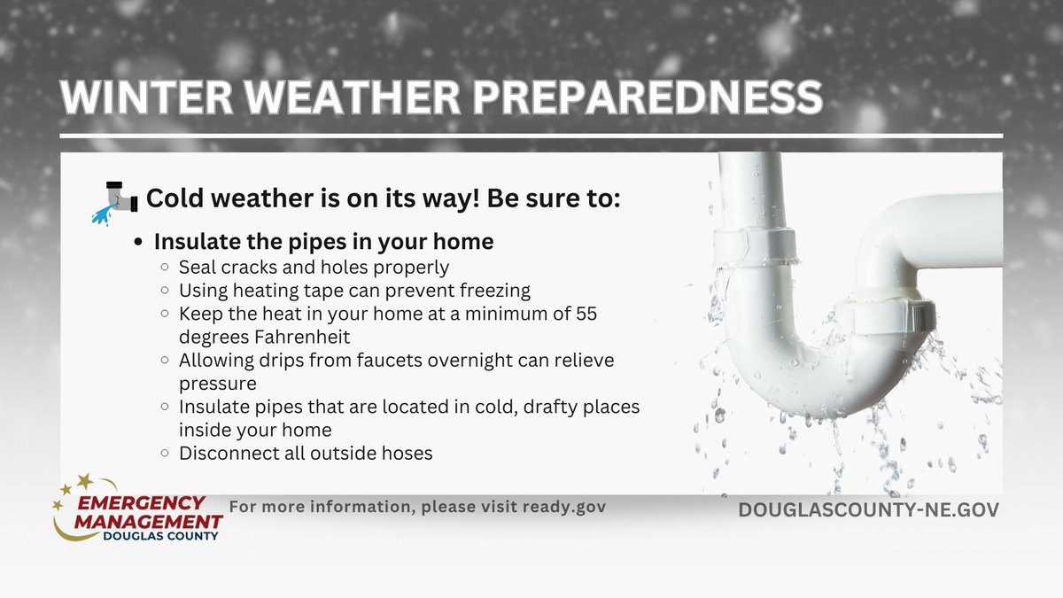 Did you know? One of the simplest ways to protect your home is by insulating your pipes! Proper insulation helps prevent pipes from freezing and bursting, which can save you from costly repairs and water damage. Read more helpful tips below or visit ready.gov/winter-weather