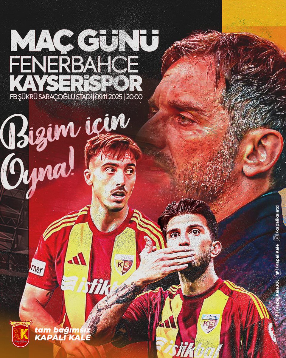 BİZ KAYSERİSPOR' UZ, KAYSERİSPOR HER ZAMAN EN İYİSİNİ OYNAR
SALDIR <a href="/KayserisporFK/">Zecorner Kayserispor</a> 🟨🟥