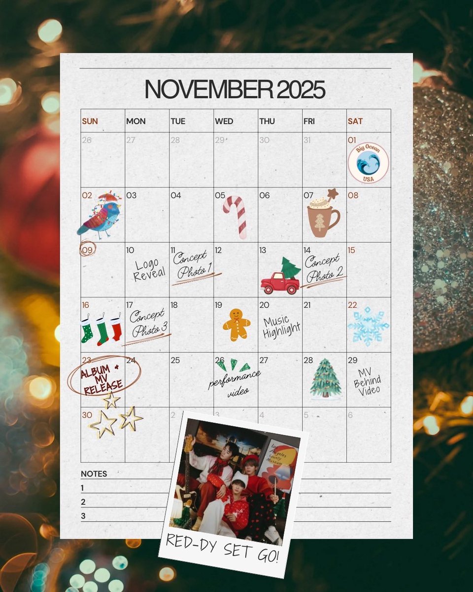 PADOs are you red-dy? We sure are! Check the calendar below for the upcoming <a href="/Big_O_cean/">Big Ocean_official</a> comeback 🥰🩵🌊 #BigOcean #빅오션 #holiday #Christmas #holidaytrack #kpop #comeback #christmasmusic #bigoceanusa