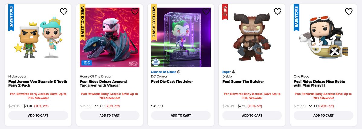🎉 HUGE Early Black Friday Sale @ Funko! 

Up to 70% OFF &amp; Prices from $1.50! 

Must log in to free Fan Rewards account 
▶️ mavely.app.link/e/dKzpfC0m8Xb #ad