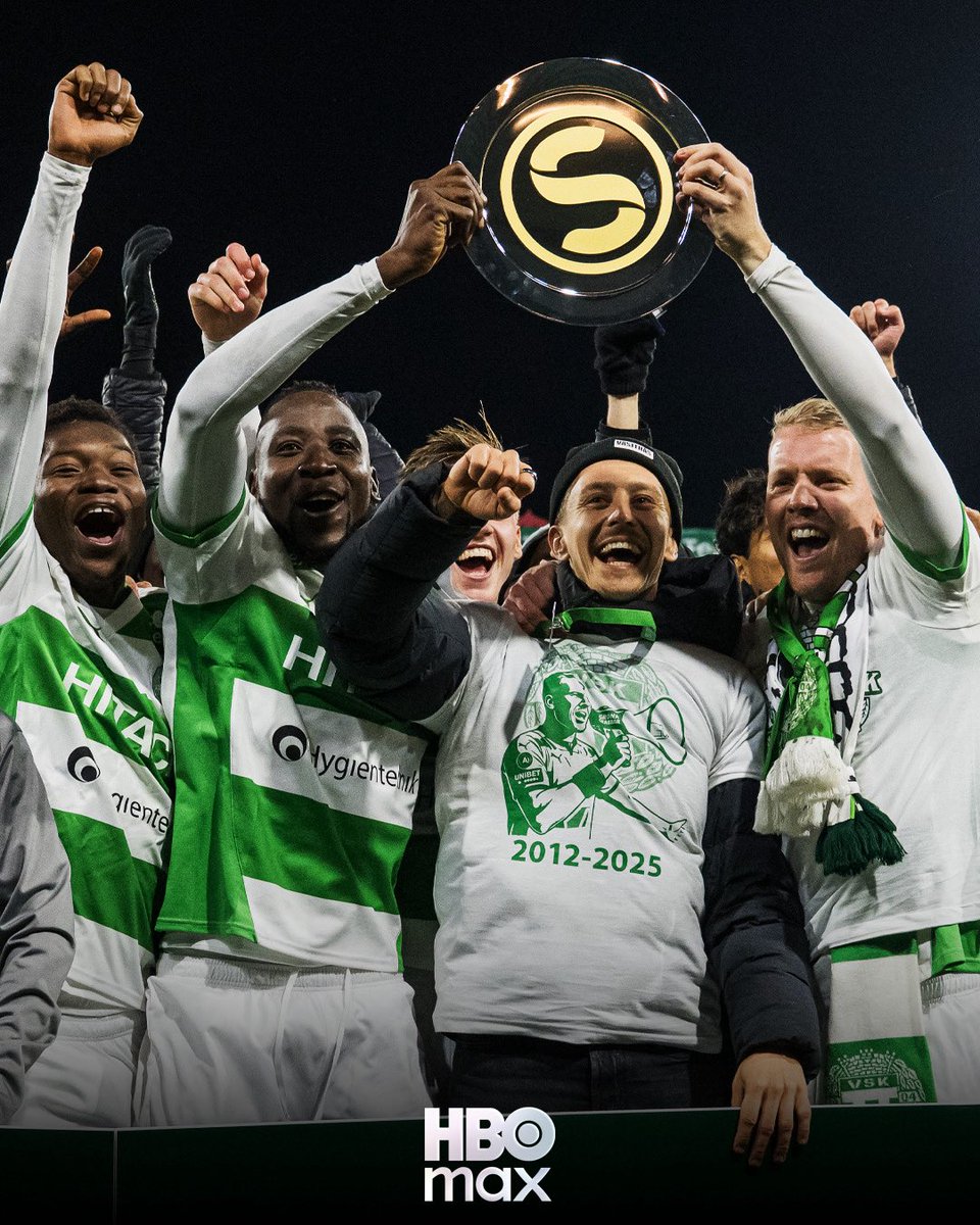 sportshbomaxse's tweet photo. VSK är seriesegrare och klart för Allsvenskan 2026! ✅

📲 Se höjdpunkterna från Superettan på HBO Max. https://t.co/JOPFHUGAdz