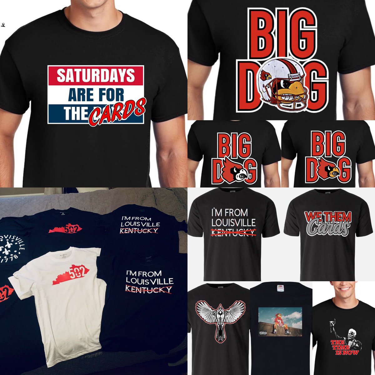 L1C4TheArts's tweet photo. Guess how many yards the cards score tonight and win a free shirt! Need minimum 20 entries.

Just retweet this with your guess.

Shirt is free. Just pay shipping. 
#football #cards #Louisville
#thetimeisnow #VILLE #FORTHEVILLE #beatCAL https://t.co/cGxtTWtT5p