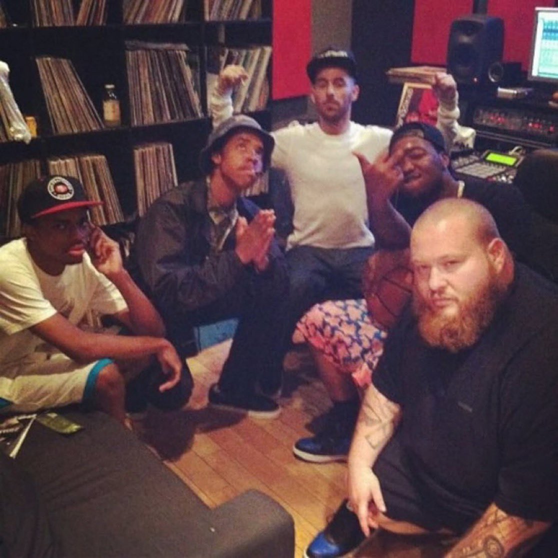 Steez_47's tweet image. Vince Staples, Earl Sweatshirt, The Alchemist, Domo Genesis, and Action Bronson