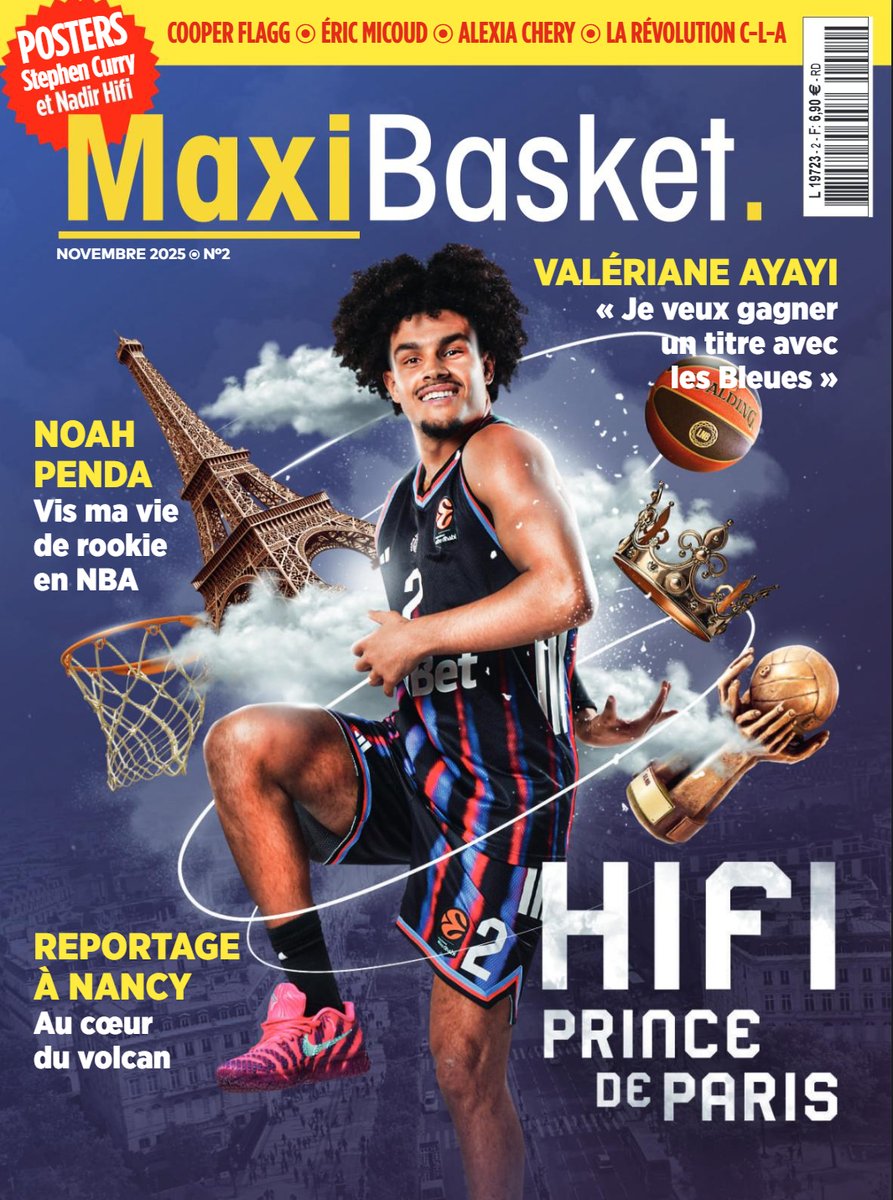 💯"Le Prince de Paris" <a href="/thenadirhifi/">Nadir Hifi</a> trône sur Maxi Basket n°2.
Sommaire (84 pages)
- Plongée dans le volcan du <a href="/SLUCbasketNancy/">SLUC Nancy Basket</a> 
- Le témoignage poignant de <a href="/ERICMICOUD/">Eric Micoud</a> 
- C'est quoi la révolution C-L-A ?
- Portrait d'Alexia Chery

👉En kiosques et sur maxibasket.fr