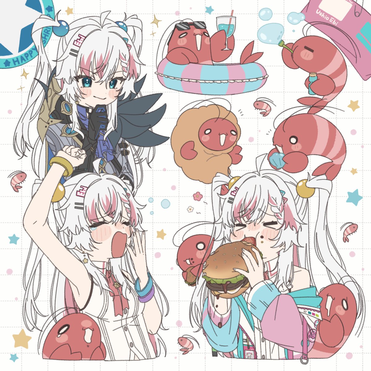 The cutest shrimp just got even cuter~ Thank you so much @/manmaru_suisui for the lovely drawings of Ebi! #ebillust