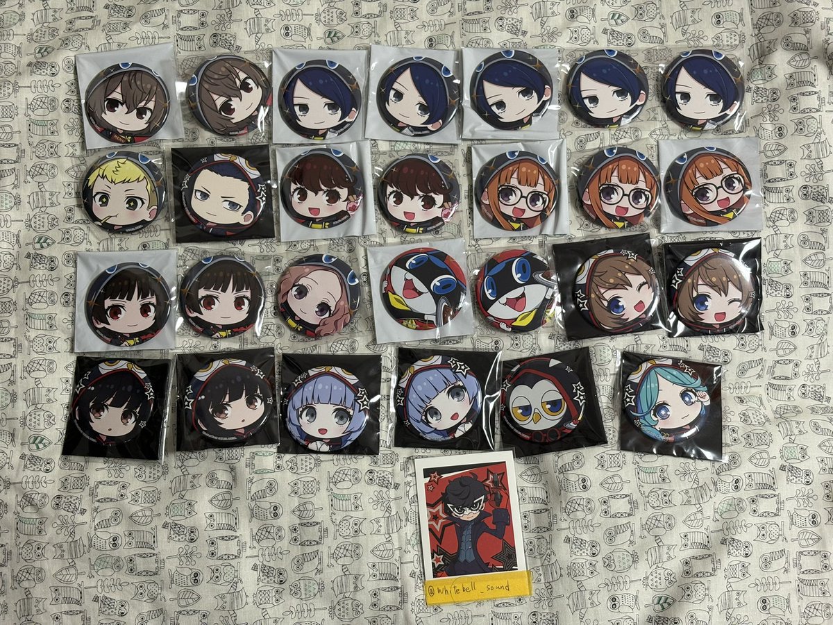 交換 譲渡】 ペルソナ5 P5R P5X AMOCAFE 缶バッジ 譲:☆明智2 ☆祐介5