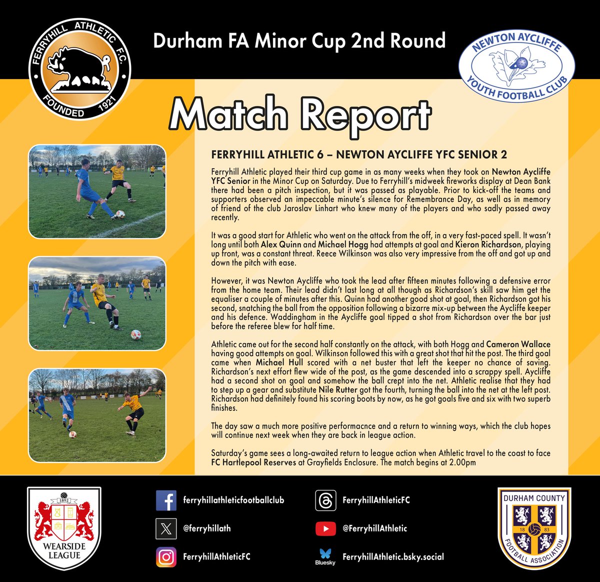 #FerryhillAthletic
#WearsideLeague