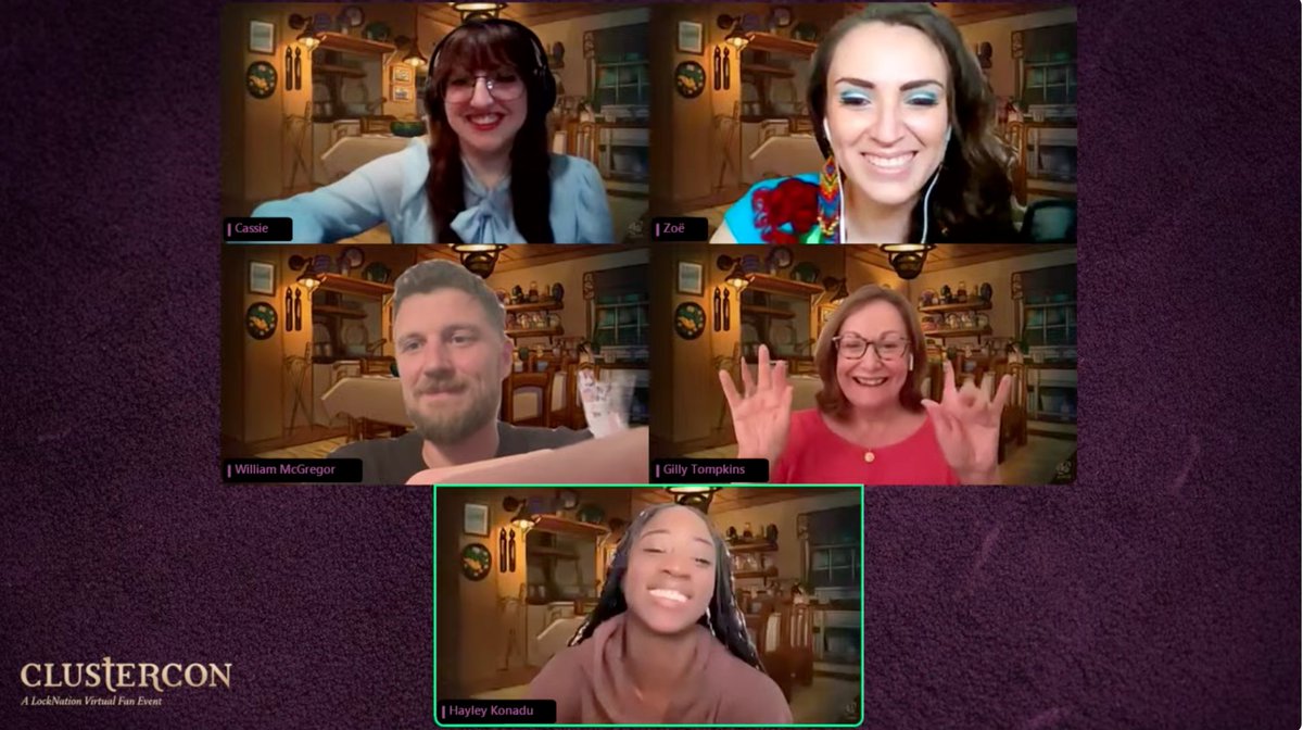 ClusterConLN's tweet image. And we&apos;re off! First question, for everyone: &quot;Could you tell us a bit about how you came to work on Lockwood &amp;amp; Co?&quot;

#SaveLockwoodandCo #ClusterCon2