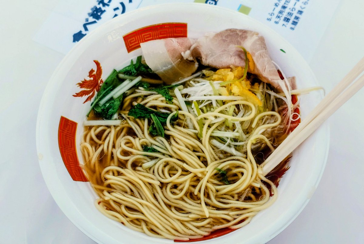 ちょうどラーメンフェスタやっていて…観劇の後に🍜食べ始めてから写真撮らなきゃ！食べかけの写真となりました😅