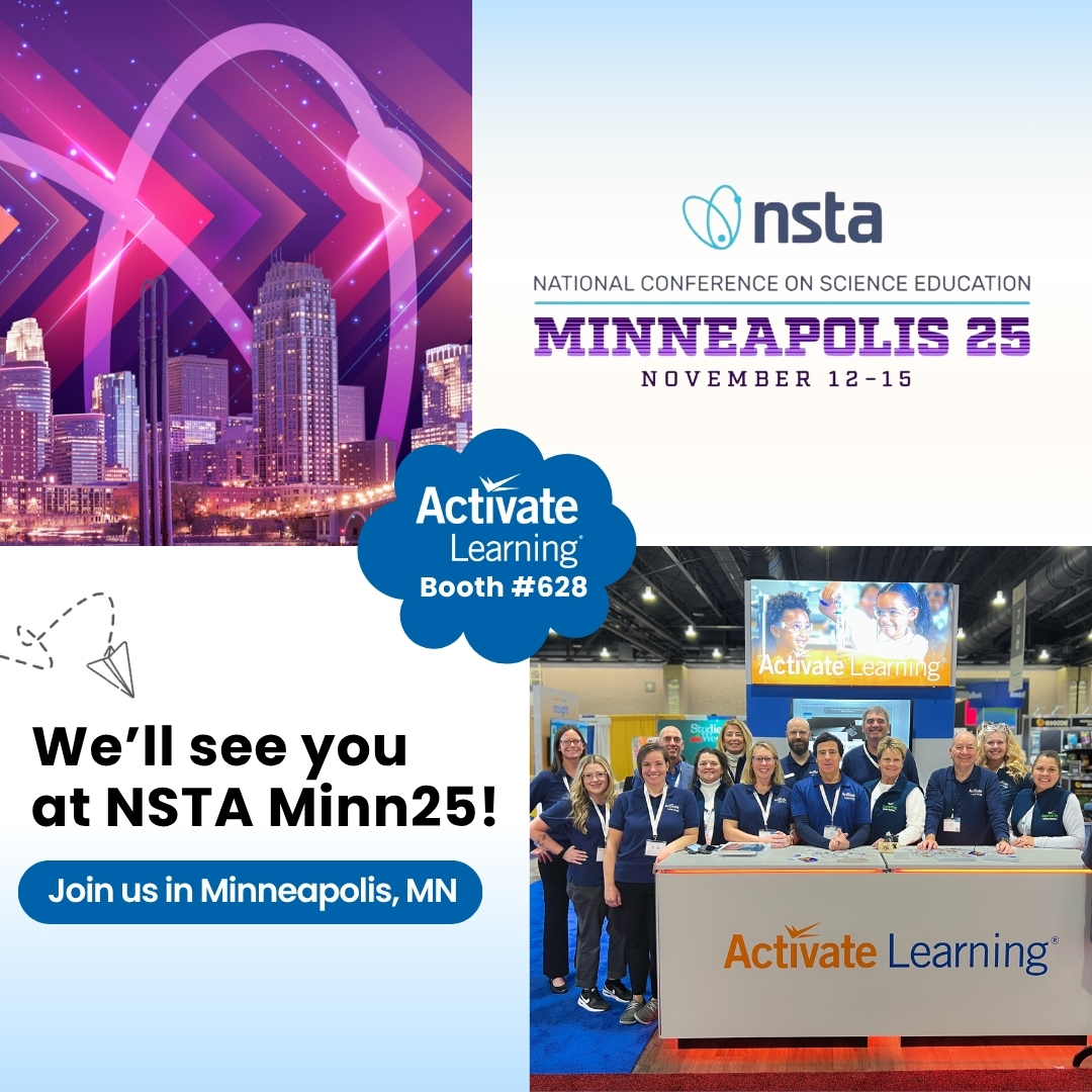 See you at <a href="/NSTA/">National Science Teaching Association</a> in Minneapolis! Visit Booth #628 for hands-on science programs &amp; PD that spark curiosity. Don’t miss our Thursday sessions + join us later at Tom’s Watch Bar for bites &amp; brews! #STEMEducation #ActivateLearning #STEMEducation #NSTAMinn25 #NSTA2025