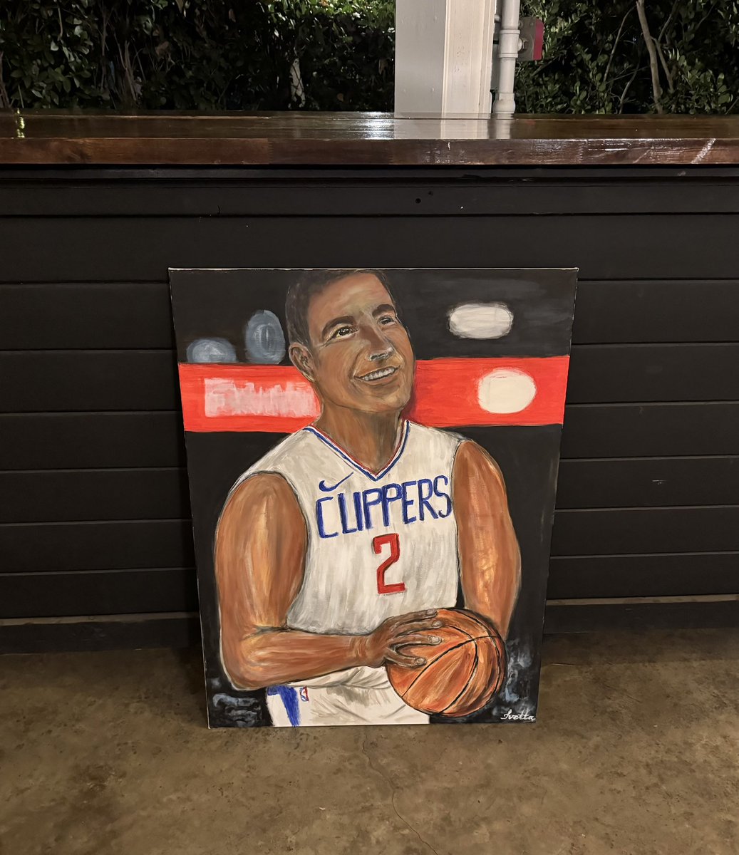 Hey #ClipperNation my mother-in-law painted this picture of me for my birthday yesterday. It should either be in The Louvre or I am going to ask Ballmer to hang it at <a href="/IntuitDome/">Intuit Dome</a>. #Clippers <a href="/LAClippers/">LA Clippers</a>