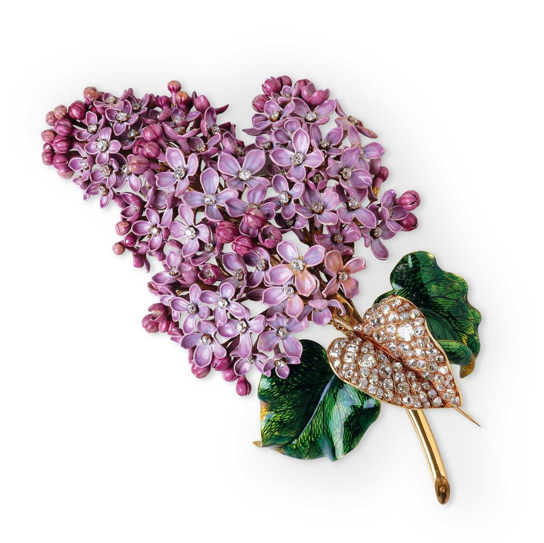 Lilac Spray brooch of Empress Eugénie of France. c.1862.