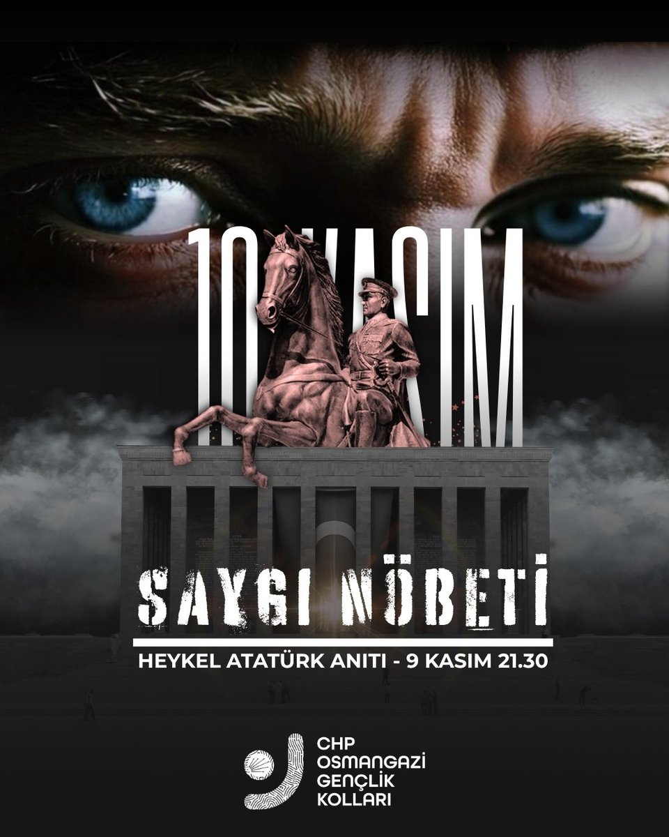 ULU ÖNDERE SAYGI NÖBETİ 🇹🇷

Cumhuriyetimizin kurucusu, ebedi başkomutanımız Gazi Mustafa Kemal Atatürk’ü, aramızdan ayrılışının 87. yılında minnet, saygı ve özlemle anıyoruz.
📍 Heykel – Atatürk Anıtı
📅 Tarih: 9 Kasım Pazar
⏰ Saat: 21.30