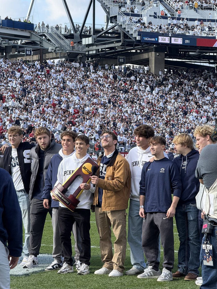 Penn State’s 14x National Championship Wrestling Team honored during today’s football game