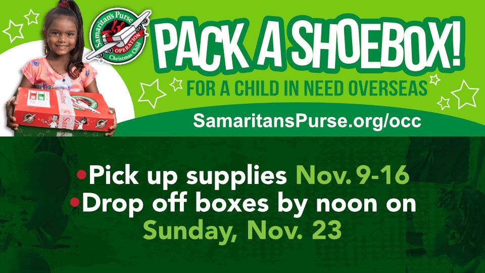 onlinecfc's tweet image. Delivered by local church partners, shoebox gifts provide an opportunity to present the Gospel to boys and girls around the world in a clear, child-friendly way.   Stop by the table in the foyer starting November 9th to find out more!