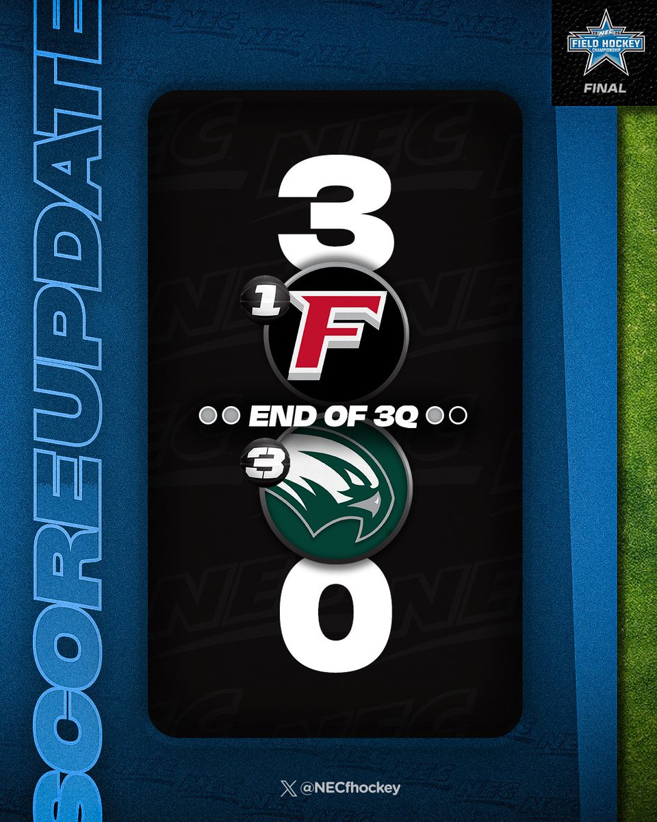 🏑🏆𝗖𝗛𝗔𝗠𝗣𝗜𝗢𝗡𝗦𝗛𝗜𝗣 𝗦𝗖𝗢𝗥𝗘 𝗨𝗣𝗗𝗔𝗧𝗘

<a href="/Stags_FH/">Stags Field Hockey</a> makes it a 3-0 advantage heading into the final frame thanks to a Rylee LaLoup goal. 

#NECFH x #NECchamps