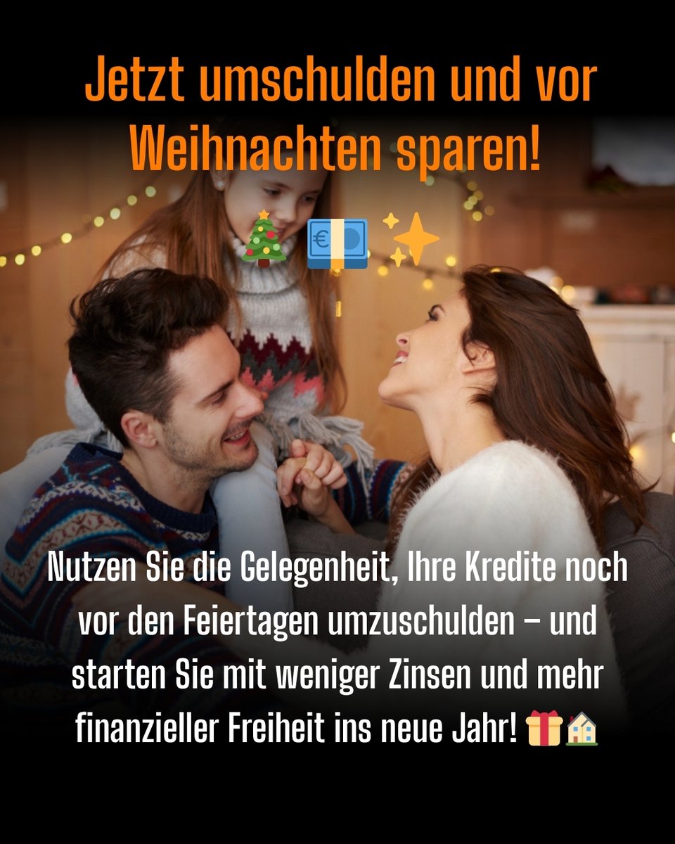 umschuldung_ug's tweet photo. Jetzt umschulden und vor Weihnachten sparen! 🎄 💶 ✨

👉 Jetzt informieren und sparen! - https://t.co/IvRvlTsWqE

#umschuldung #finanzen #weihnachten #geldsparen #zinsen #kreditvergleich #Umschuldungsprofi #kredit https://t.co/CTthR14z6H