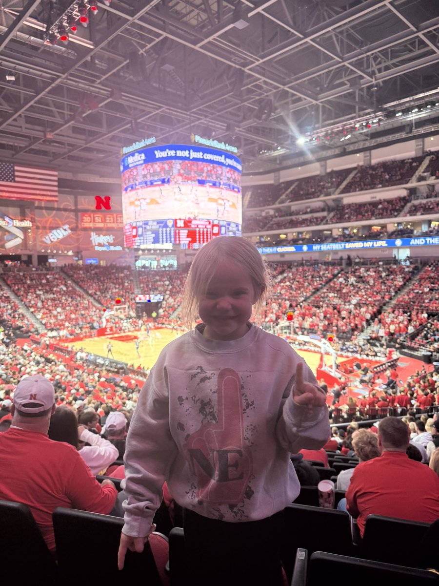A big day of cheering on the #Huskers 🏀🏐🏈