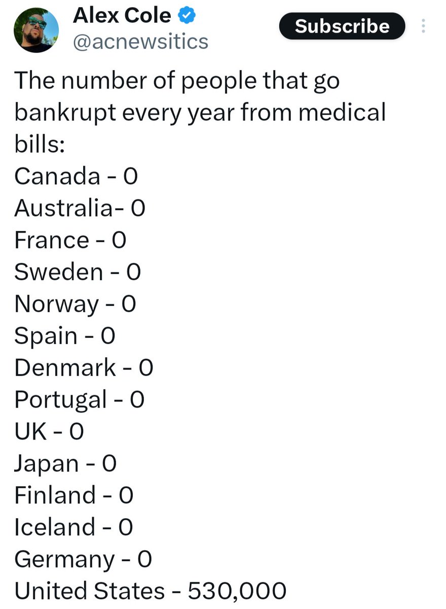 To all the people who think healthcare in the United States is better than Canada. where an unforeseen health condition can bankrupt your life, all of you can go there .... 
 I'll take my chances in Canada where I won't go bankrupt from medical bills!