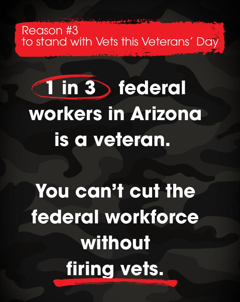 🪖The caravan returns to Phoenix on Monday, November 10th, and we're saying loud and clear: "Stop Firing Vets". Link in bio to RSVP.