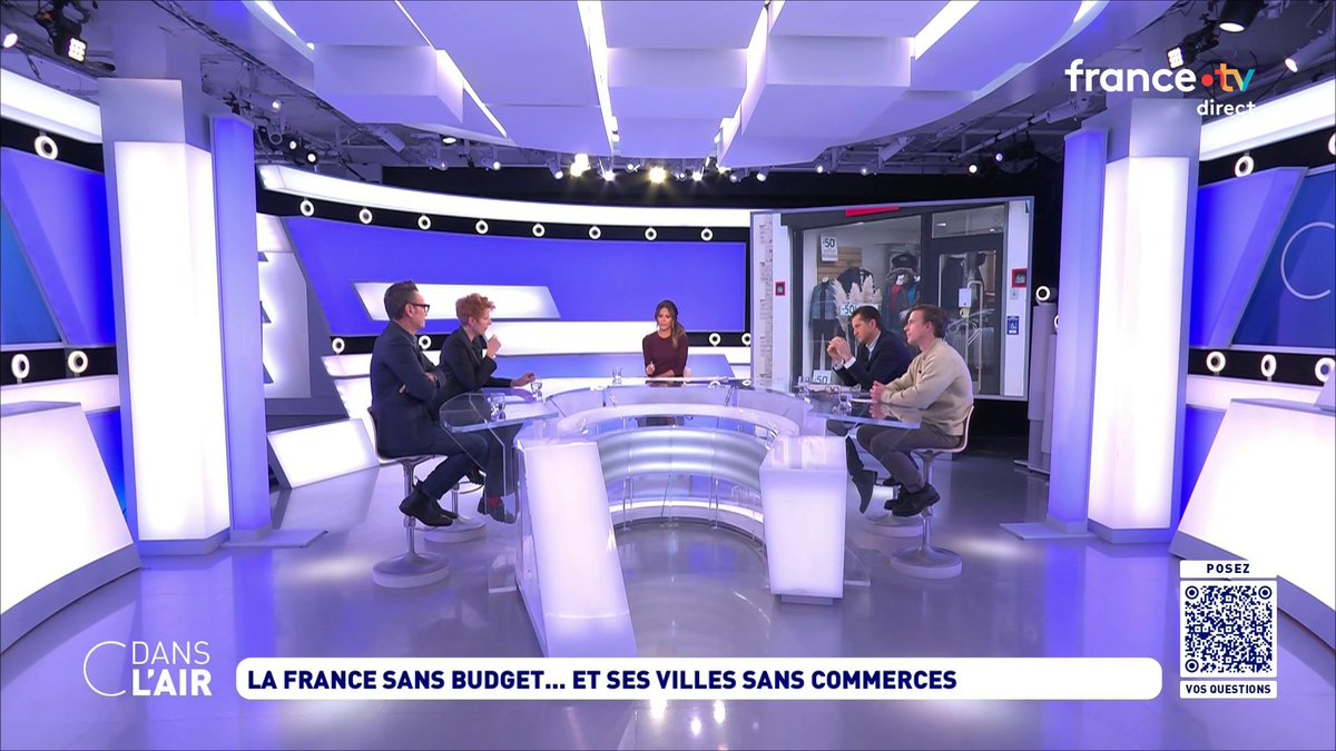 Cdanslair's tweet image. ⬛ La France sans #budget... et ses #villes sans #commerces

Retrouvez l'émission présentée par @AureCasse en replay sur France 5 et sur toutes les plateformes de podcast : audmns.com/cfXainl

Bonne soirée, à demain !
#Shein #CentresVilles #Economie #Politique #FastFashion