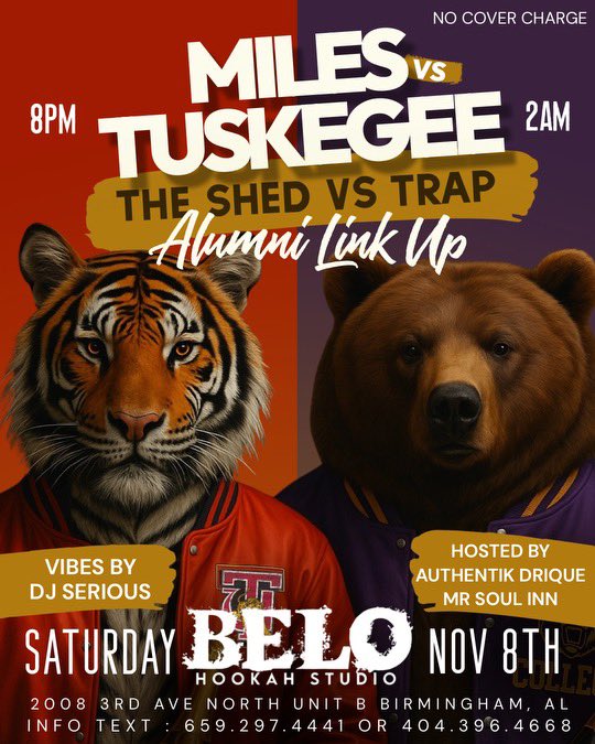 Tonight we go up meet us at BELO in bham