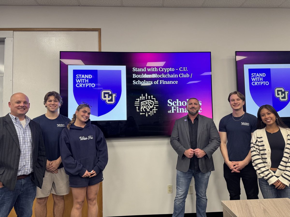 Stand With Crypto at <a href="/CUBoulder/">CU Boulder 🦬</a>  recap.

This week, <a href="/standwithcrypto/">Stand With Crypto🛡️</a> Colorado partnered with the CU Blockchain Club and Scholars of Finance to host a powerful conversation about the future of digital assets, innovation, and leadership.

The next generation is stepping into this