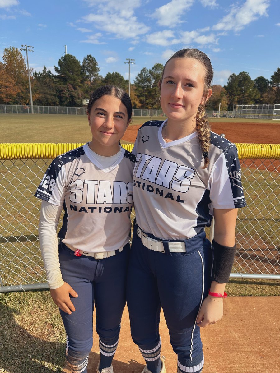 StarsNatWalker's tweet photo. Congratulations to @SophiaPerez_28 (2028) and @KLamanche2011 (2029) for their ACFL All-Tournament selections! 

Kendall was electric in the ⭕️, including a 1-0 CG shutout against a fantastic VA Glory team 💫 

Sophia hit .533 on the weekend in the leadoff spot 💫 

Team 6-0 🏆 https://t.co/nRmkOPPqLj