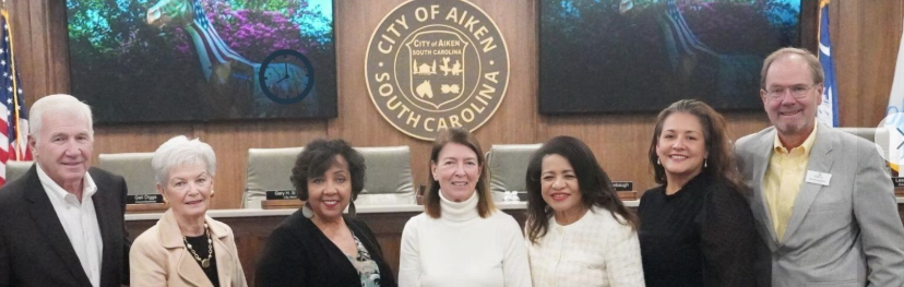 Please join Aiken City Council for an informal, drop-in reception for outgoing Councilmembers Girardeau, Gregory, and Woltz. The reception will begin at 5:30 p.m. on November 10 in Room 315 of the Municipal Building Light refreshments will be provided.