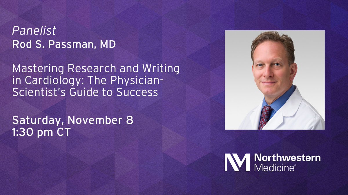 NMCardioVasc's tweet photo. At #AHA2025, join Rod S. Passman, MD (@PassmanRod), for the panel discussion on, “Mastering Research and Writing in Cardiology: The Physician-Scientist’s Guide to Success.” @AHAScience #NMatAHA. See the full schedule here: https://t.co/E5cUVUGHhJ https://t.co/2kdQzksN8b