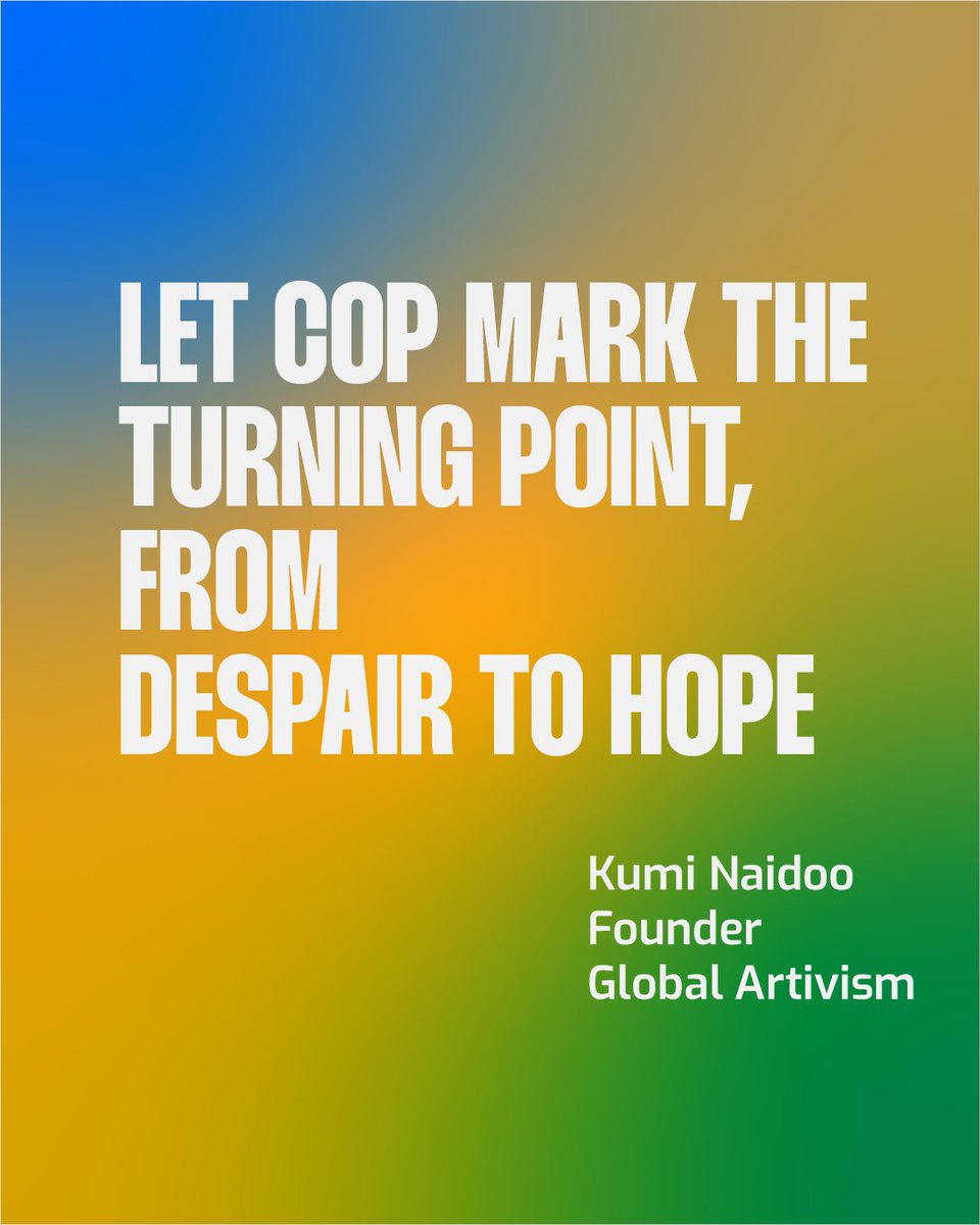 kuminaidoo's tweet photo. 🌍✨ From Tshwane to Salvador, artists and activists are uniting for climate justice!

Over 1,000 changemakers gathered in Salvador, Bahia for the Second Global Artivism Convening — linking art, culture, and climate ahead of #COP30.

“Let COP30 mark the turning point — from betrayal to bravery, from extraction to regeneration.” — Kumi Naidoo

The message is clear: the age of fossil fuels must end.

Read the full declaration ➡️ https://t.co/g5Q7WRQo9c

@AFP  @APNews @thomsonreuters 

#GlobalArtivism #ArtForClimateJustice #COP30 #FossilFuelTreaty