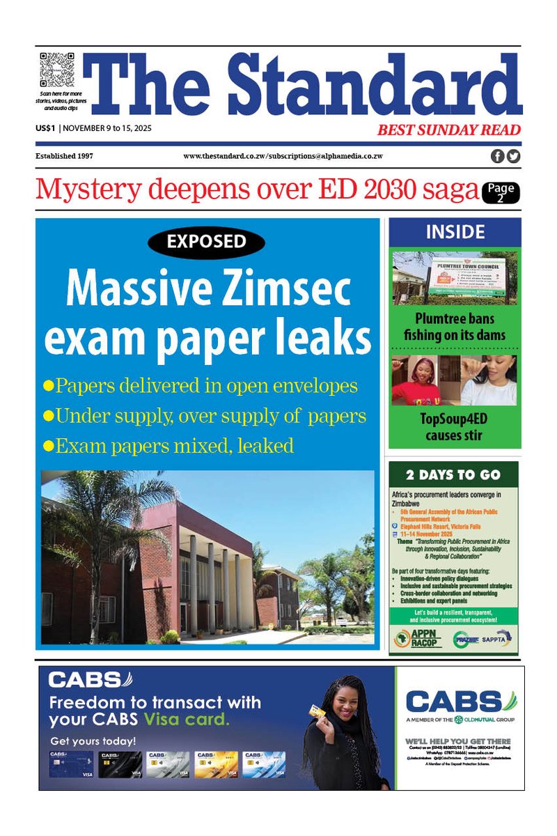 🔵The Best Sunday Read is here...

digital.amh.co.zw/newsday-5

Follow our WhatsApp Channel for more updates and Breaking news: ⤵️

whatsapp.com/channel/0029Va…

#TheBestSundayRead