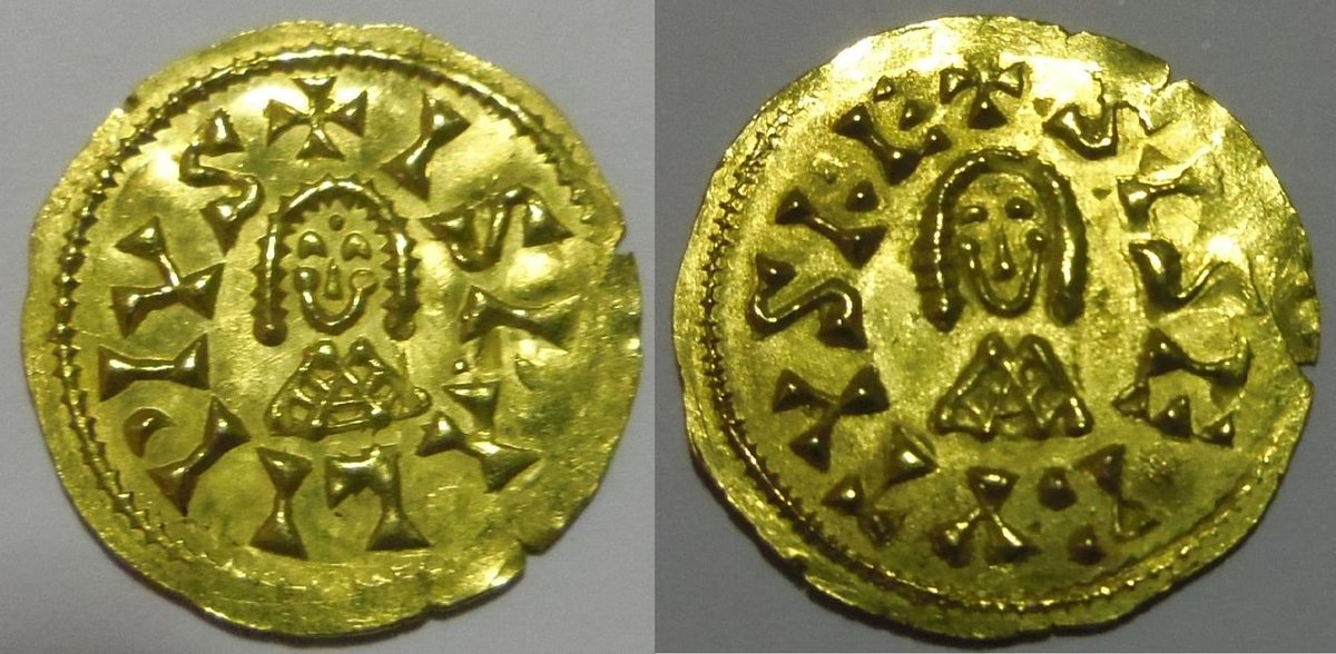 Thesaurarius's tweet image. El enclave bizantino de Malaca (#Málaga), base para las comunicaciones del Estrecho y Norte de África con Cartagena, sede de la #Spania bizantina. Fue conquistado por el rey visigodo Sisebuto (612-621) en el año 619.
Tremis acuñado en la ceca hispalense
postimg.org/image/60dljix3…