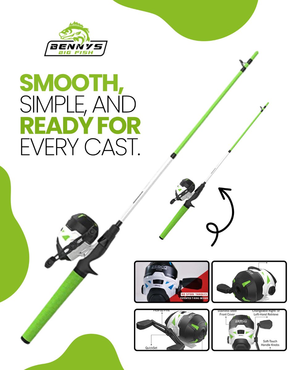 Bennysbigfish's tweet image. This spincast combo is made for comfort and reliability, perfect for beginners and pros alike. The ComfortGrip handle ensures long hours on the water feel effortless. 👉 Grab it and make your next catch a smooth one.
bennysbigfish.com
.
#fishing #spincast #fishinglife