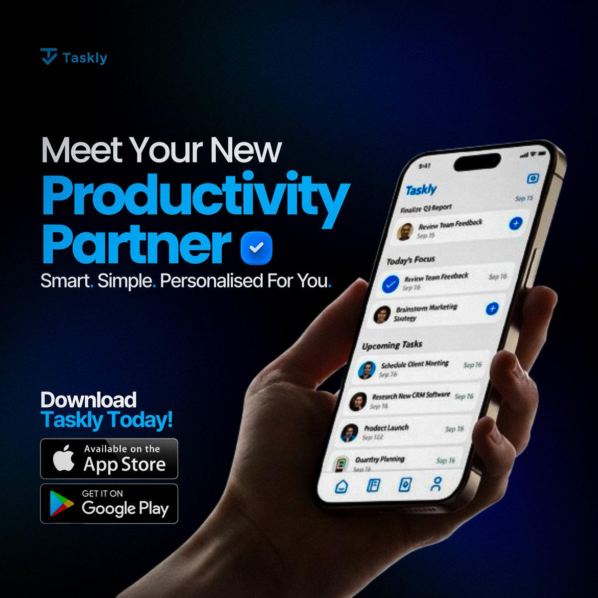 tobii_design's tweet photo. Taskly - A productivity app that actually gets you. Whether you're juggling school, projects, or your 9-5, it helps you say on top without the clutter or stress.
Organise smarter, not harder. https://t.co/Ugu5lliQlH