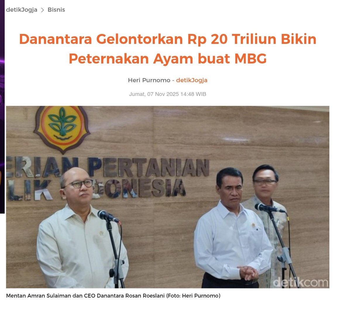 Kirain danantara itu keren, ternyata cuma bisnis ternak ayam, apa bedanya dg UMKM