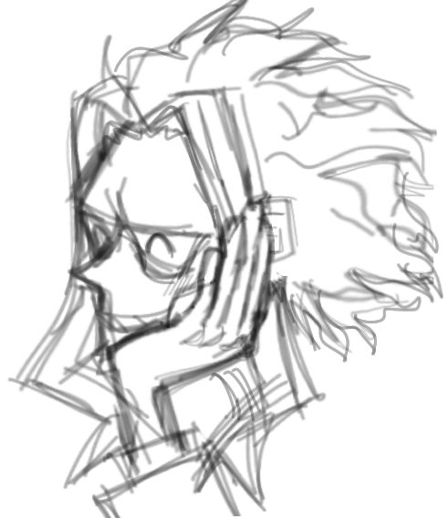 allmightburger's tweet image. sketch + reference