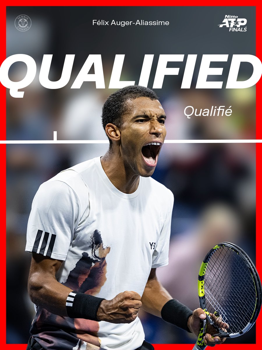 Ticket booked for Turin 🎟️

Félix Auger-Aliassime is heading back to the ATP Finals for the second time 🙌

Billet réservé pour Turin 🎟️

Félix Auger-Aliassime est de retour aux Finales de l'ATP pour une deuxième fois 🙌